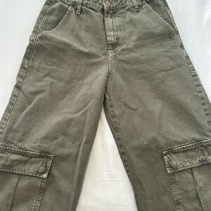 Zara Olive Cargo Jeans